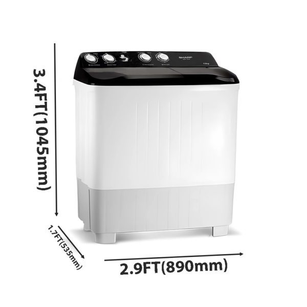 Sharp 12KG Semi Auto Washing Machine - EST1216