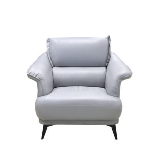 Grey Leather 1-Seater Sofa - Model No: 1239 | Redwave Online