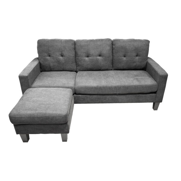 Koumo Corner Sofa Reversible With Ottoman Model:KM-172157 Color: Grey