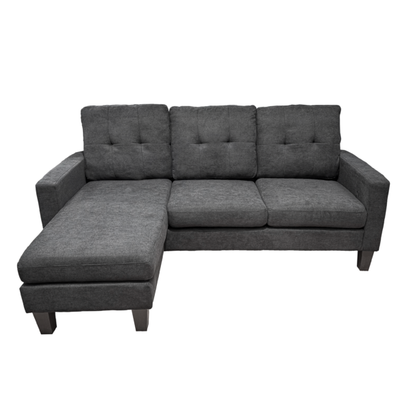 Koumo Corner Sofa Reversible With Ottoman Model:KM-172157 Color: Black