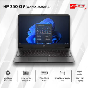 HP 250 G9 Core i5-1235U, 16GB Ram, 512GB SSD, 15.6" Win 11 Dark Ash Silver Laptop - (A29SXUA#ABA)