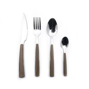 WD Cutlery Set 24Pcs Brown Handle Model: B001