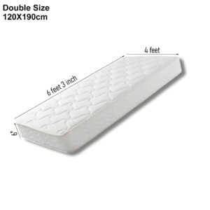 Roll Mattress Full Foam (Double) 120 × 190 × 16CM featuring a high-density core and breathable cover, shown in its expanded double-size form