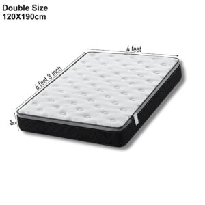 Roll Spring Mattress (Double) 120 × 190 × 20CM showcasing the hybrid construction of supportive springs and comfort foam layers in a double size