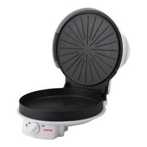 A high-quality Geepas Pizza maker GPM2035N on a kitchen countertop.