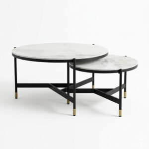 Small Coffee Table No: 4 White Ash finish minimalist living room furniture