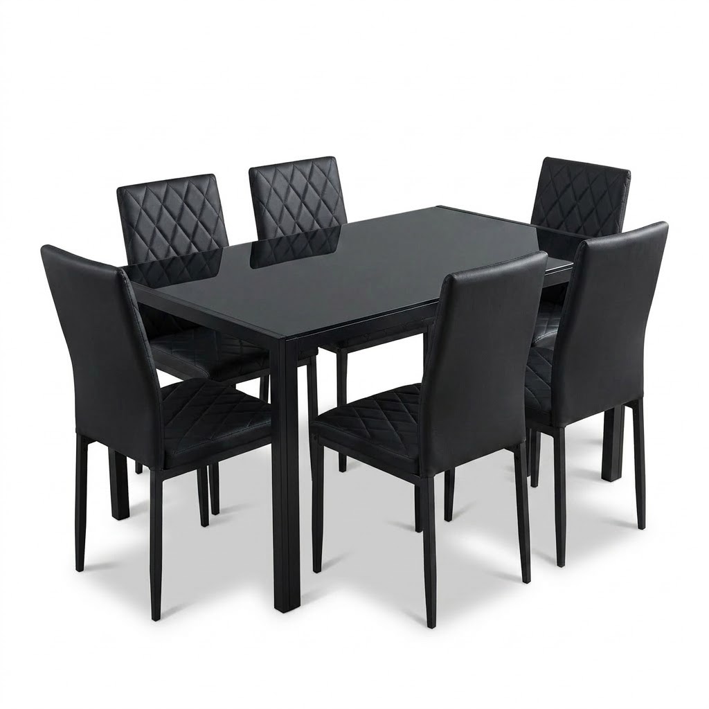 Dining Table No: DT-1323 6seater Color: Black
