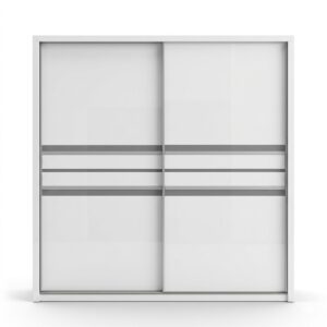 Sliding Door Wardrove Model: P003 Color: White & Cream