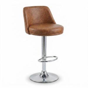 Leather Bar Stool Colour: Brown Model: 2306