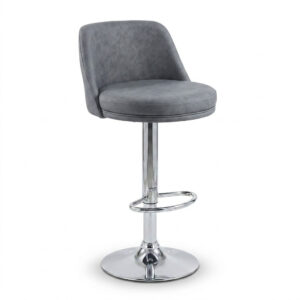 Leather Bar Stool Colour: Grey Model: 2306