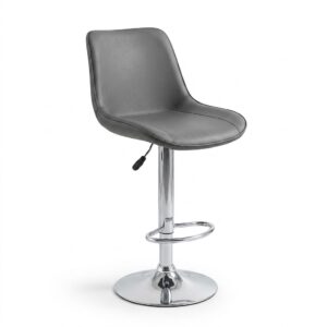 Leather Bar Stool Colour: Grey Model: 2508