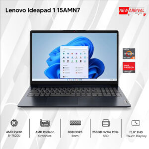 Lenovo IdeaPad 1 15AMN7 Ryzen 5-7520U, 8GB RAM, 256GB SSD, 15.6'' FHD, Touchscreen, Windows 11, Abyss Blue Laptop