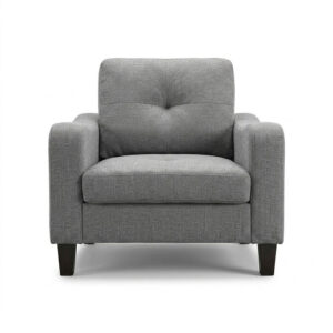 Koumo 1 Seater Linen Fabric Sofa Model: 1410 Colour: Grey