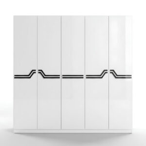 5 Door Wardrove Model: P010 Colour: White & Black